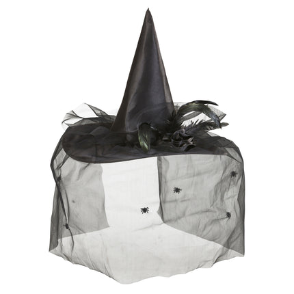 Chapeau de sorcière d'Halloween Voile noir