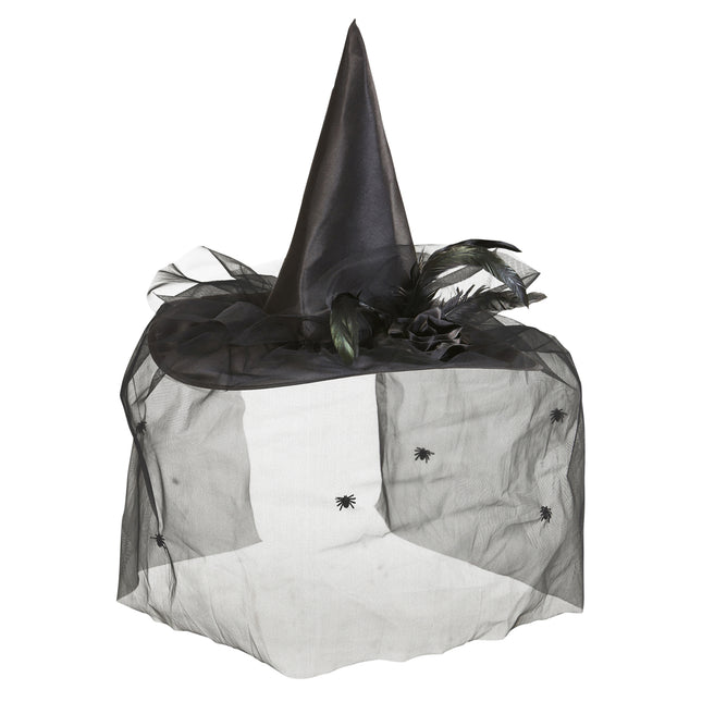 Chapeau de sorcière d'Halloween Voile noir