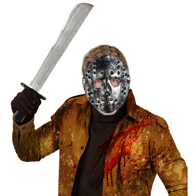 Ensemble d'accessoires d'Halloween Masque et Machette 2 pièces