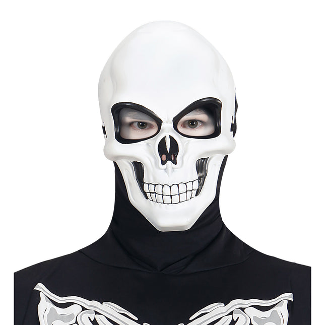 Masque d'Halloween Blanc Noir Crâne