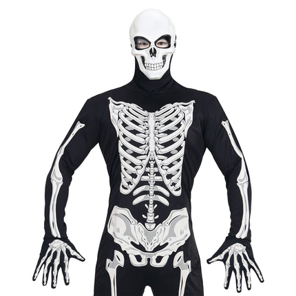 Masque d'Halloween Blanc Noir Crâne