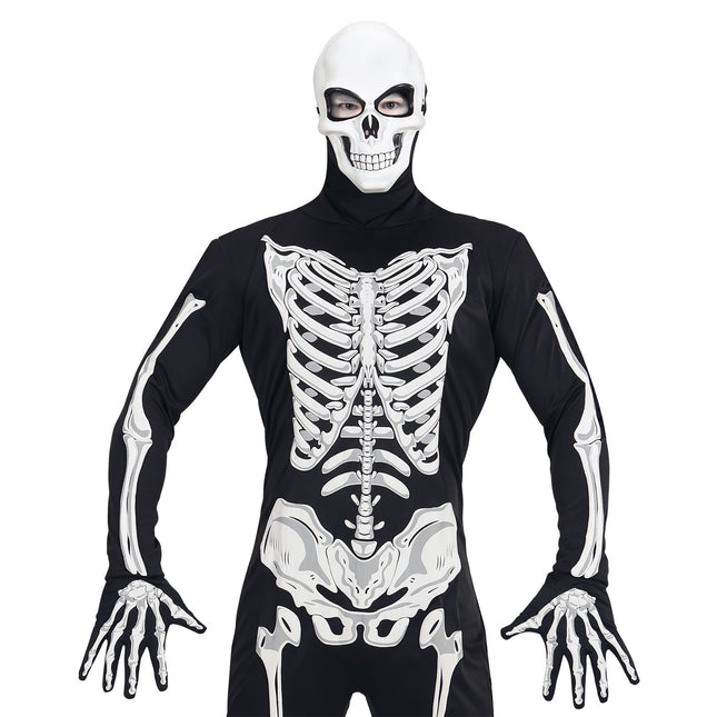 Masque d'Halloween Blanc Noir Crâne