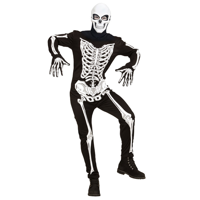 Masque d'Halloween Blanc Noir Crâne