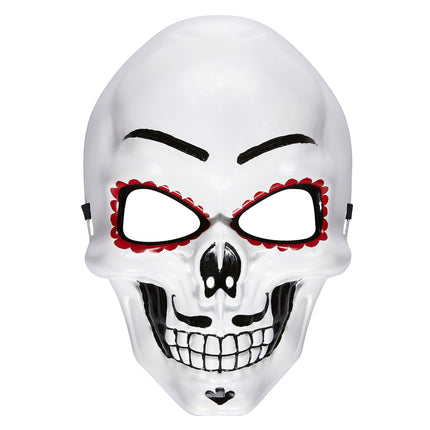 Masque Dia De Los Muertos Blanc