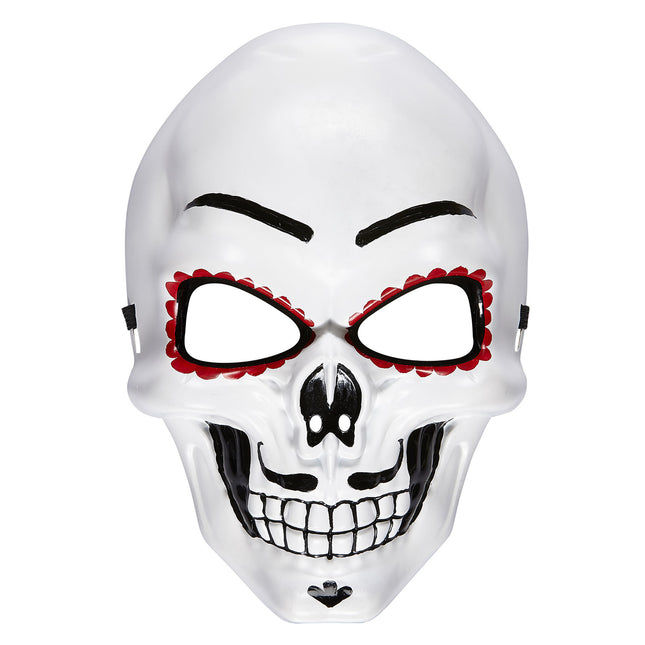 Masque Dia De Los Muertos Blanc
