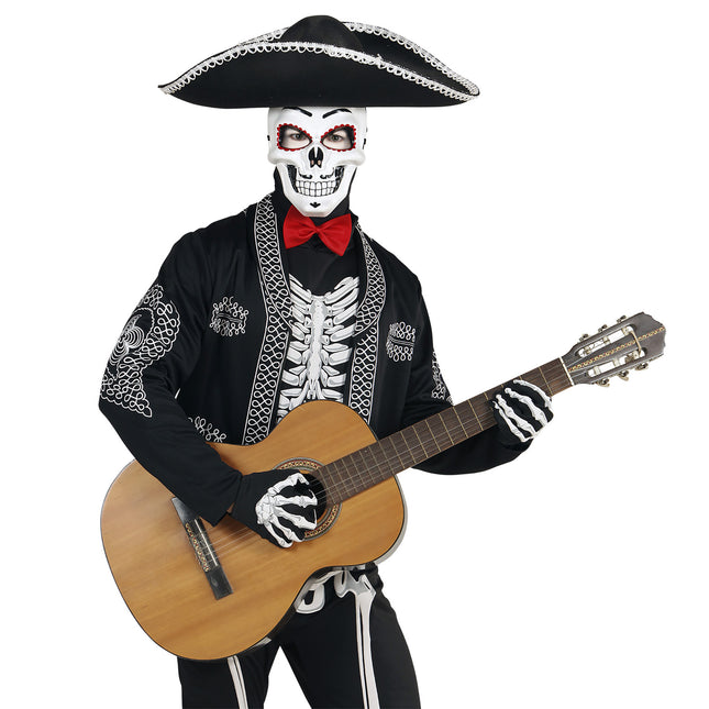 Masque Dia De Los Muertos Blanc