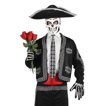 Masque Dia De Los Muertos Blanc