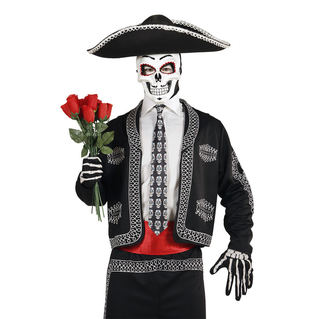 Masque Dia De Los Muertos Blanc