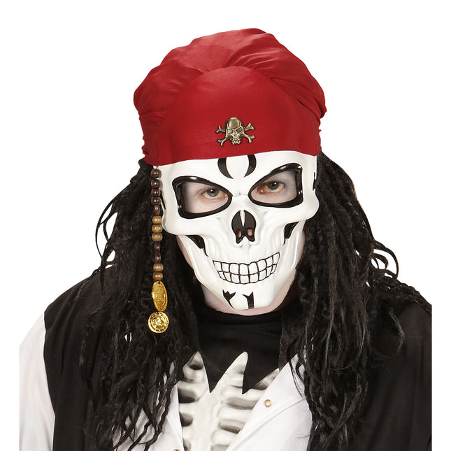 Masque d'Halloween Pirate Crâne 3 pièces
