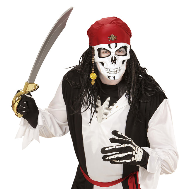 Masque d'Halloween Pirate Crâne 3 pièces