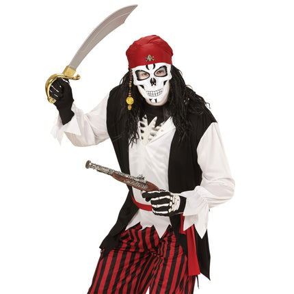 Masque d'Halloween Pirate Crâne 3 pièces
