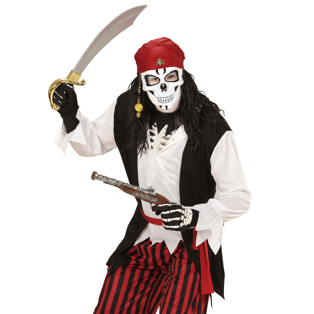 Masque d'Halloween Pirate Crâne 3 pièces