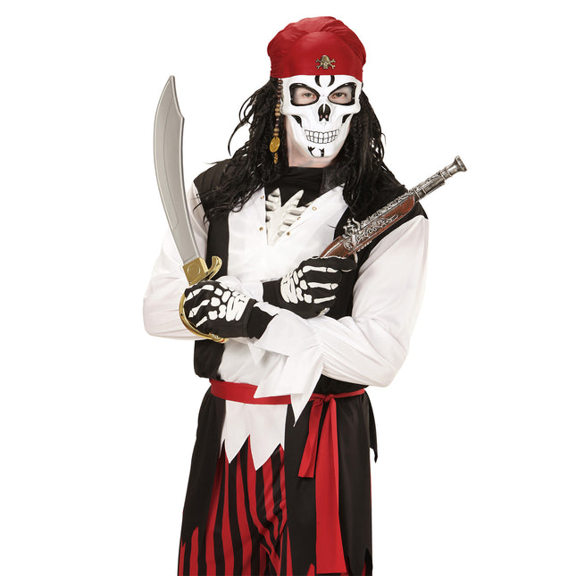 Masque d'Halloween Pirate Crâne 3 pièces