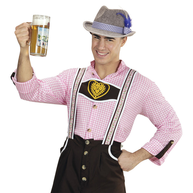 FEDORA BAVAROIS AVEC PLUMES BLEUES