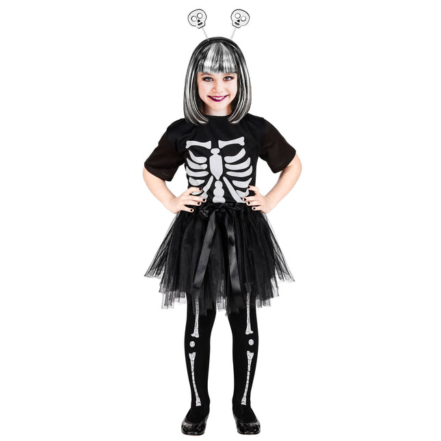 Robe d'Halloween Noir Squelette