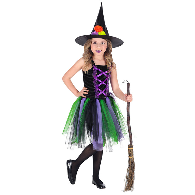 Robe d'Halloween Noir Violet Fille