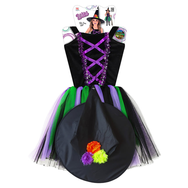 Robe d'Halloween Noir Violet Fille