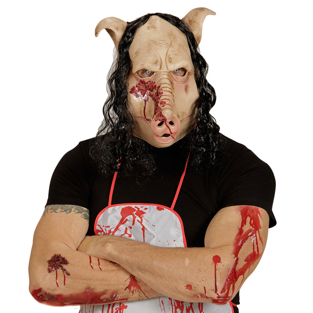 Masque d'Halloween Beige Pig