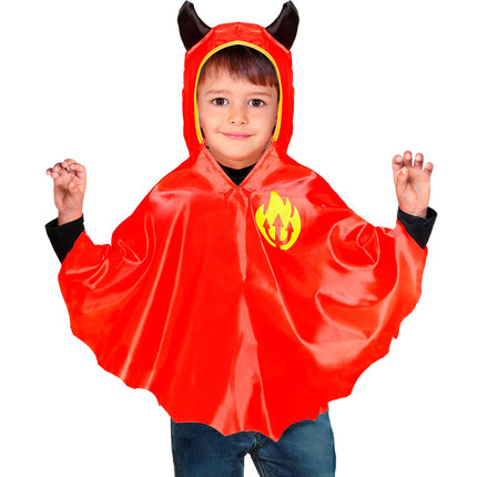 Poncho d'Halloween Enfant Diable