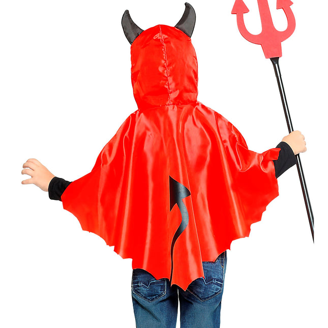 Poncho d'Halloween Enfant Diable