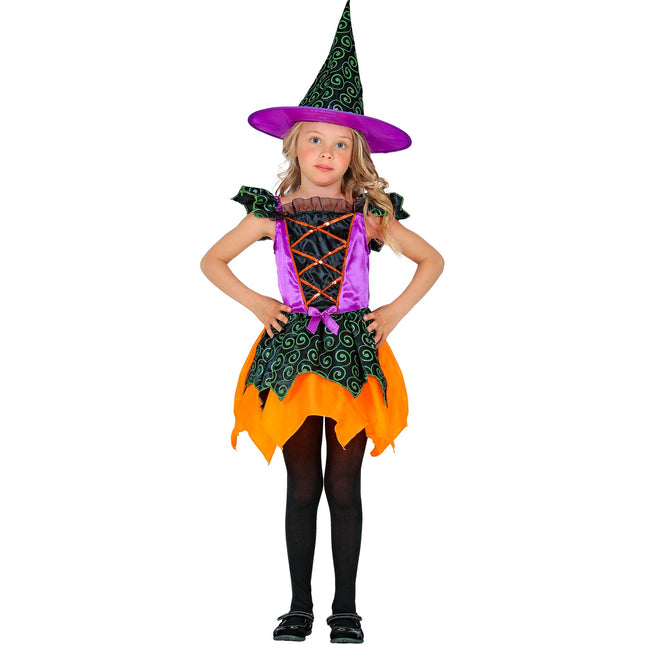 Costume de sorcière Noir Orange Fille
