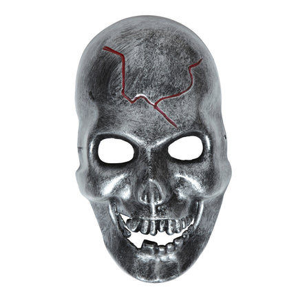 Masque d'Halloween Crâne gris en fer