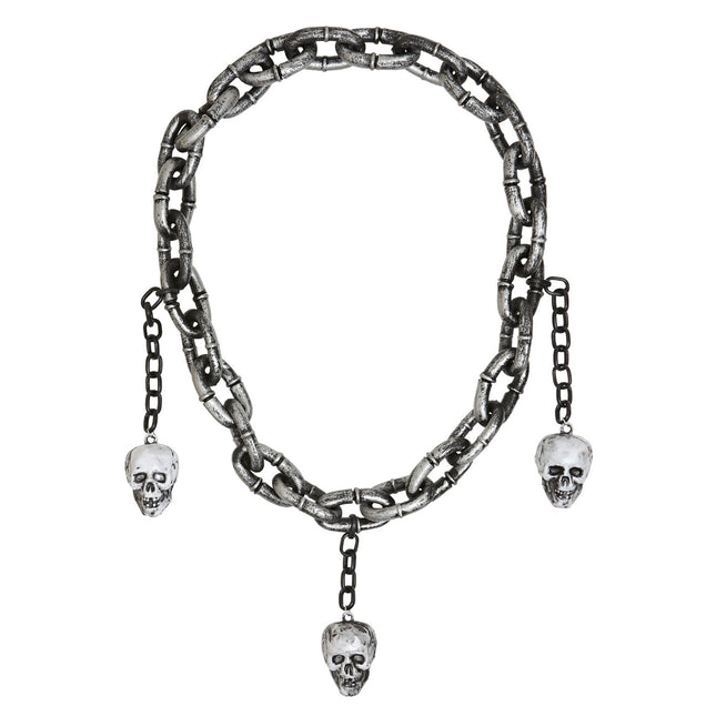 Collier argenté crânes