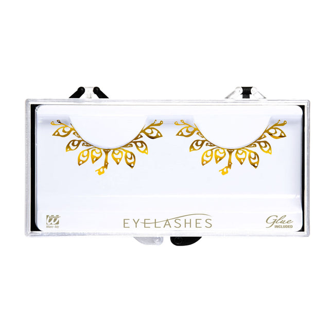 Faux cils dorés