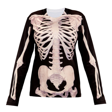 T-SHIRT MANCHES LONGUES FEMME SQUELETTE