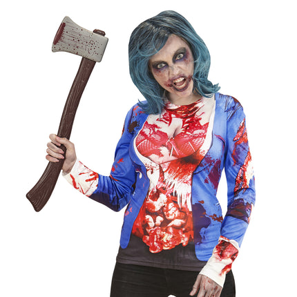 T-SHIRT MANCHES LONGUES ZOMBIE FEMME L/XL