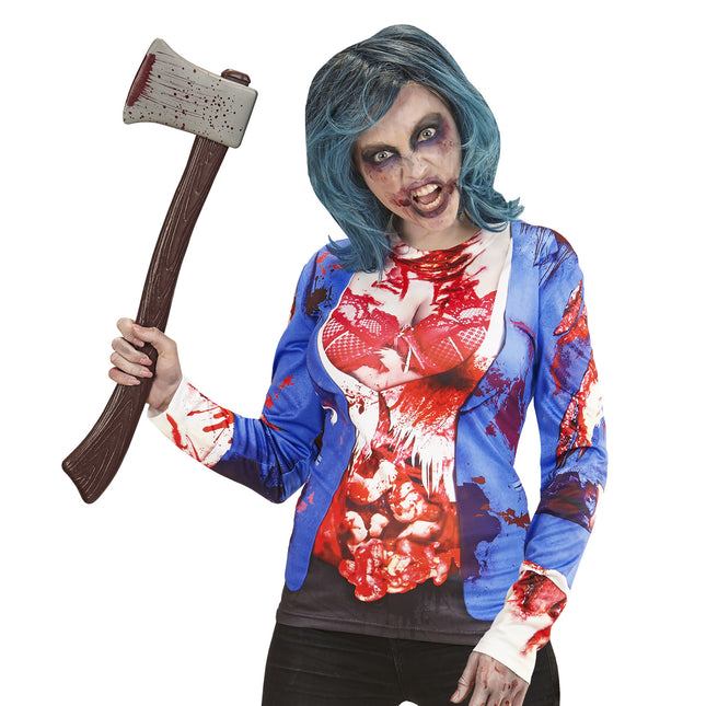 T-SHIRT MANCHES LONGUES ZOMBIE FEMME L/XL