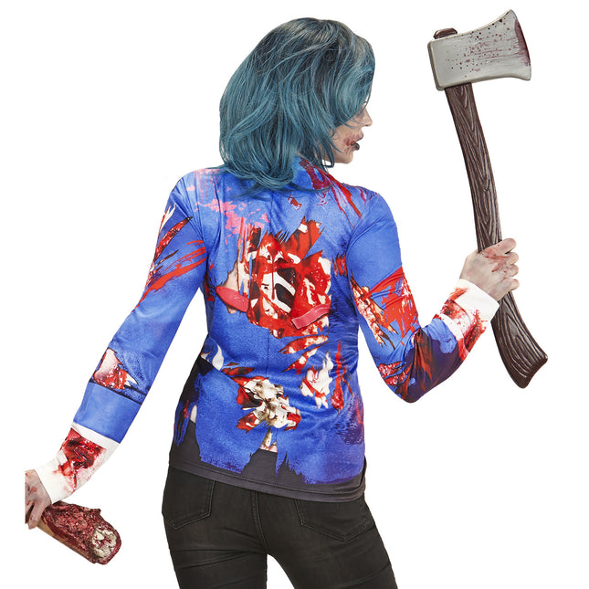 T-SHIRT MANCHES LONGUES ZOMBIE FEMME L/XL