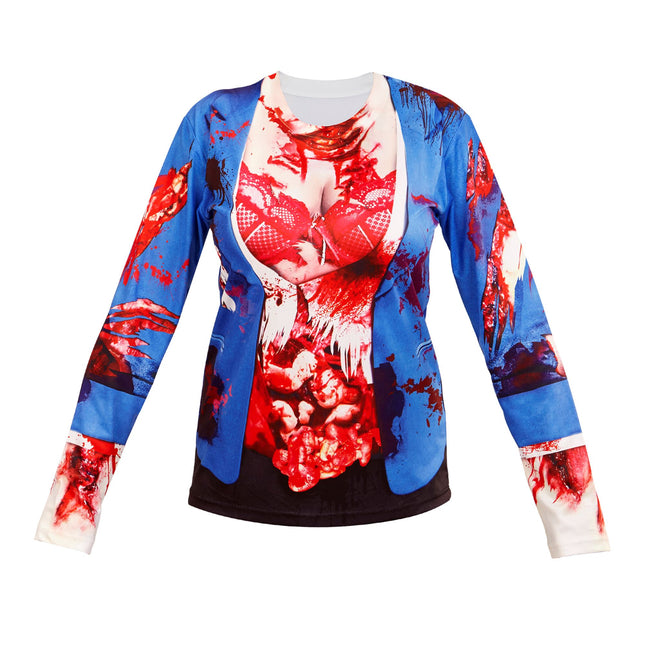 T-SHIRT MANCHES LONGUES ZOMBIE FEMME L/XL
