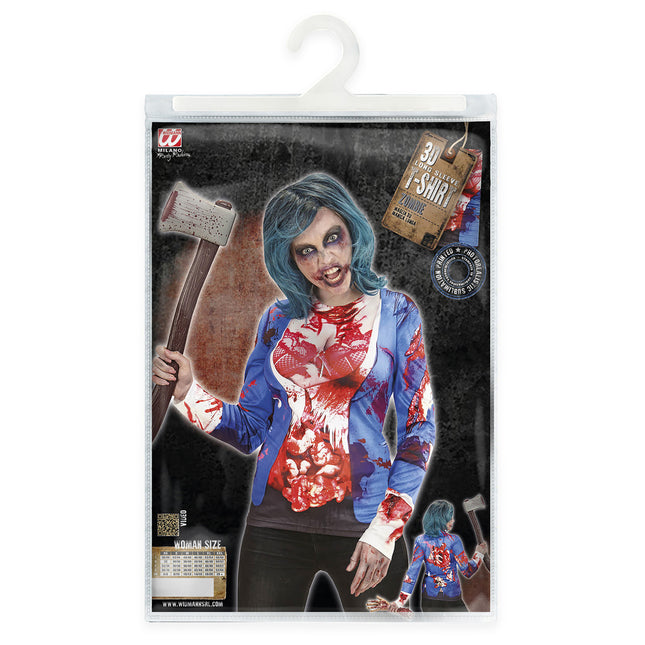 T-SHIRT MANCHES LONGUES ZOMBIE FEMME L/XL