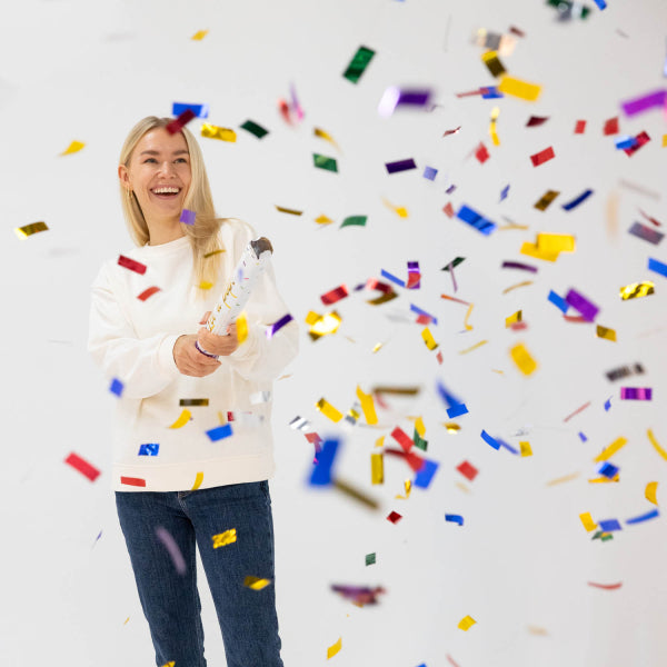 Confetti colorés en papier d'aluminium 60cm