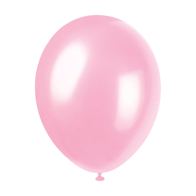 12" Ballons de baudruche perlés Premium, 8ct - Crystal Pink