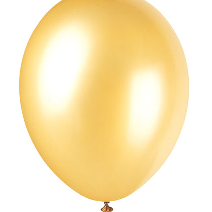 12" Ballons de baudruche perlés Premium, 8ct - Champagne doré