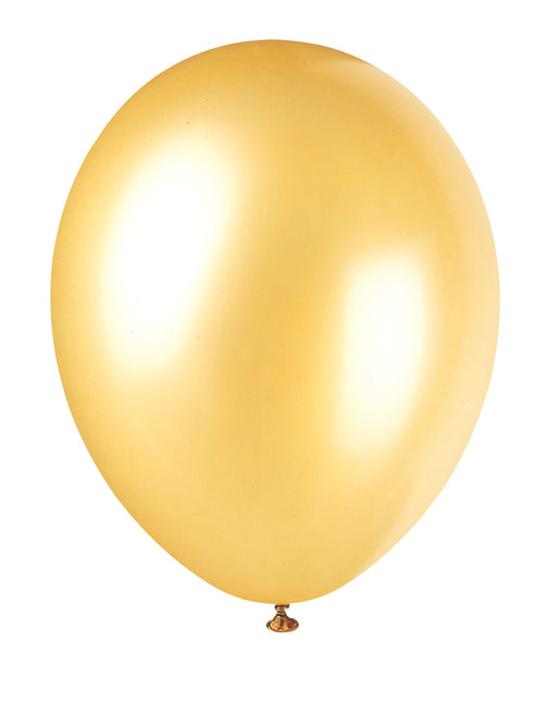 12" Ballons de baudruche perlés Premium, 8ct - Champagne doré
