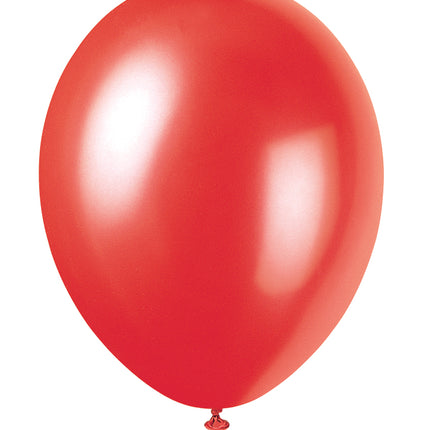 12" Ballons de baudruche perlés Premium, 8ct - Flame Red