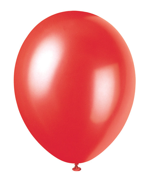12" Ballons de baudruche perlés Premium, 8ct - Flame Red
