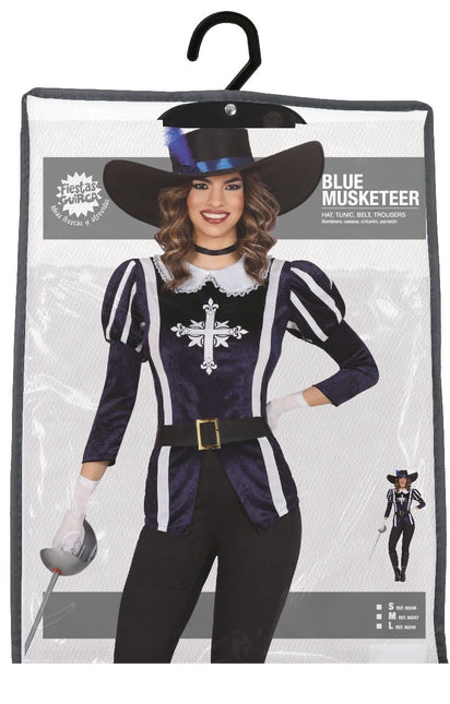 Costume de mousquetaire Bleu Dames
