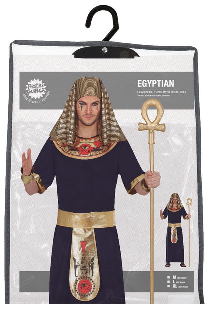 Costume de pharaon noir et or pour homme