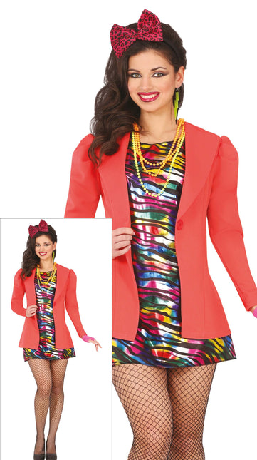Costume néon 80S Rainbow Ladies
