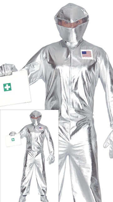 Costume d'astronaute argenté pour homme
