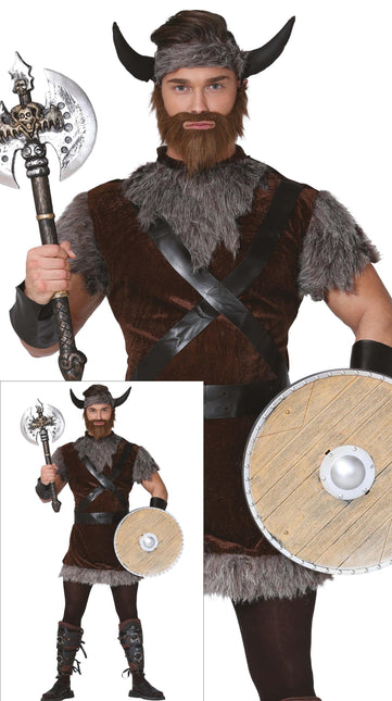 Costume de viking Marron Gris Hommes