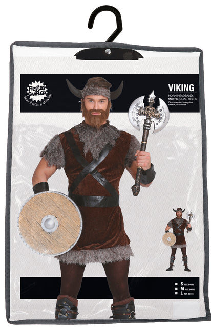 Costume de viking Marron Gris Hommes