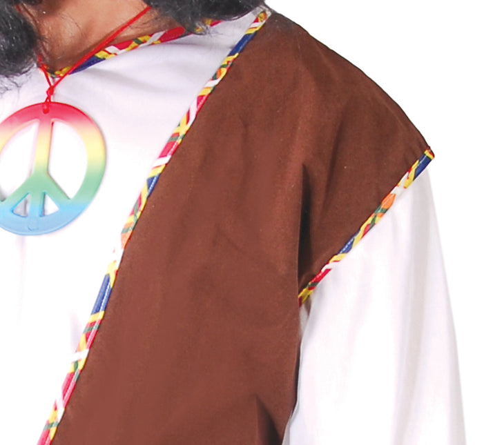 Costume Hippie 60S Hommes Blancs Marrons