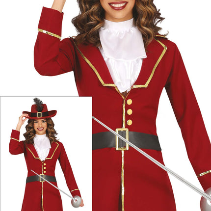 Costume de pirate Rouge Bordeaux Dames