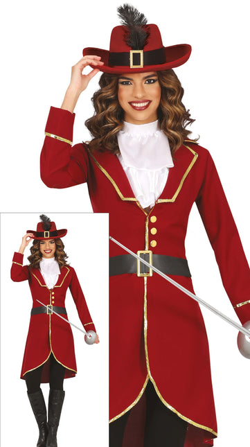 Costume de pirate Rouge Bordeaux Dames