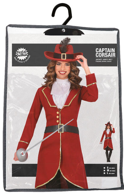 Costume de pirate Rouge Bordeaux Dames